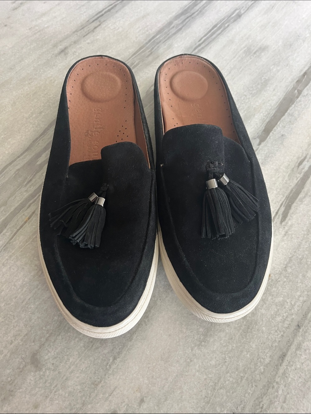 Gentle Soul Suede Tassel Slip-On Loafers